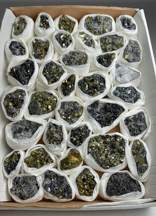 High Grade Pyrite Specimens Lot - 36 Pieces !
