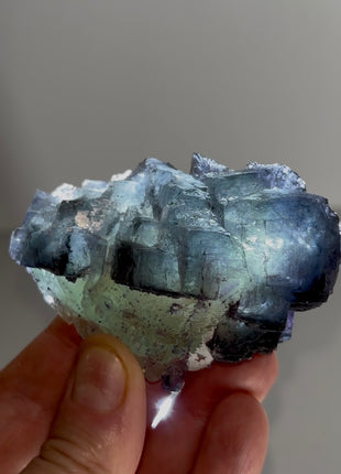 Green Fluorite with Blue Crystallization PM1157