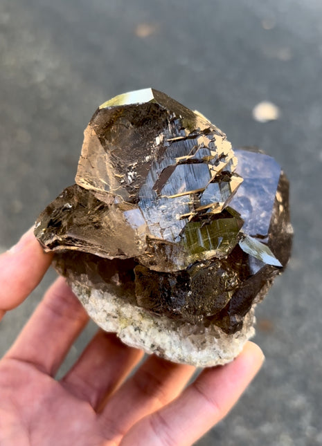 Gwindel Smoky Quartz - From Mont Blanc France