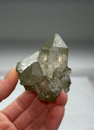 Green Chlorite Quartz - From Chamonix, French Alps