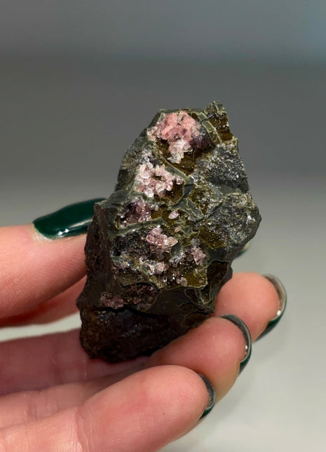 Pink Rhodocrosite Geode from Mexico