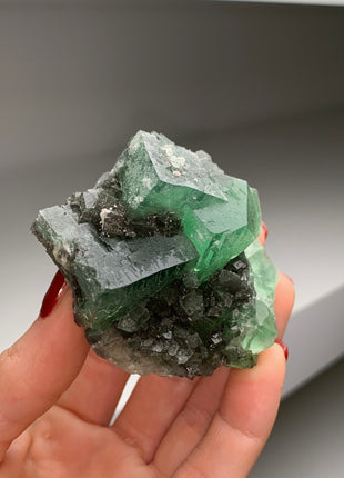 Green Fluorite from El Hammam mine # PM0129