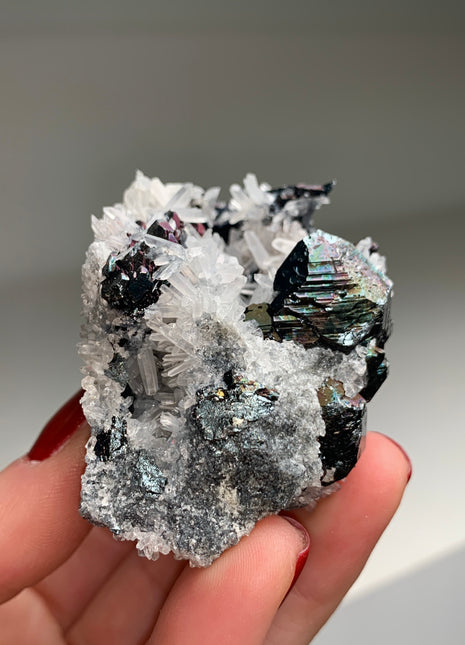 Rainbow Hematite with Quartz 🌈 From Elba Island, Italy