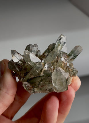 Unique ! Red Hematite and Green Chlorite Included Quartz 💚❤️