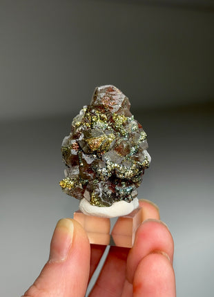 Red Calcite with Chalcopyrite