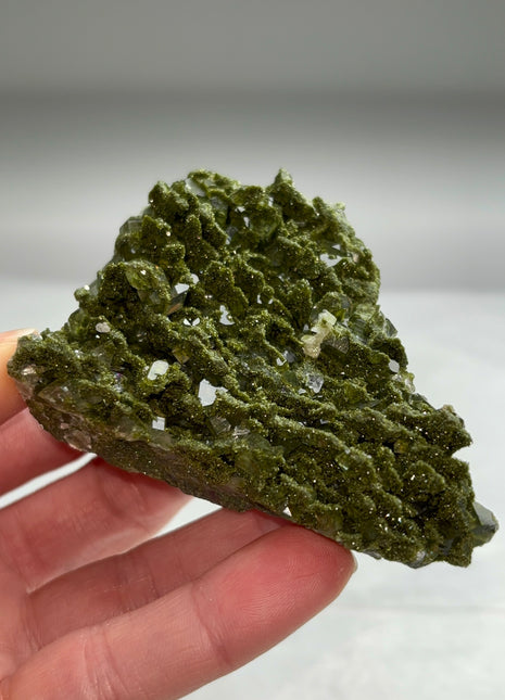 Forest Green Epidote with Quartz