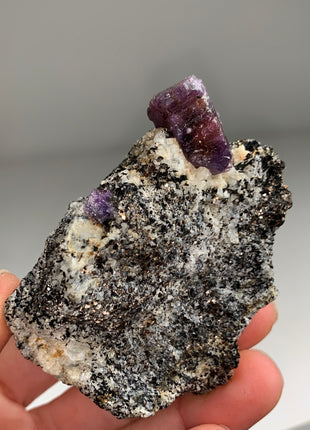 Rare Purple Sapphire with Biotite - From Madagascar