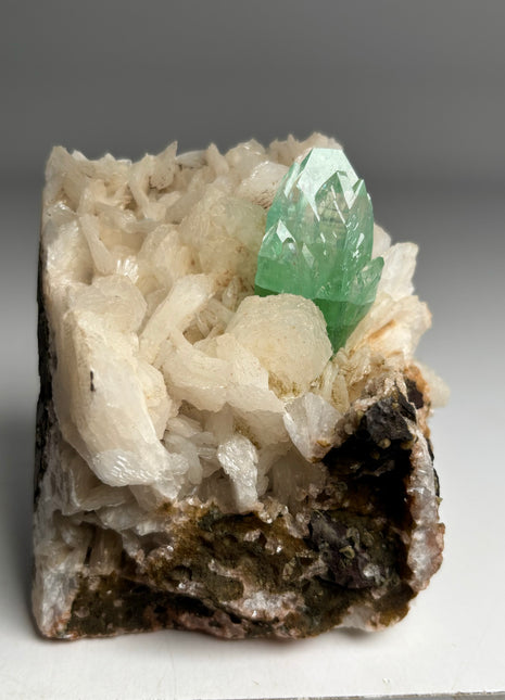 Green Apophyllite with Stilbite