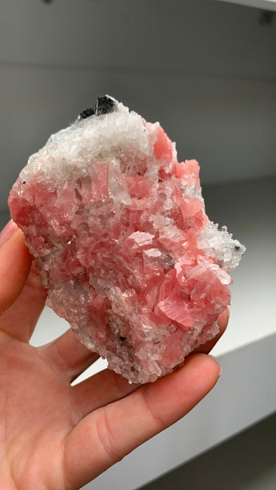 Wow !! Pink Rhodocrosite with Quartz
