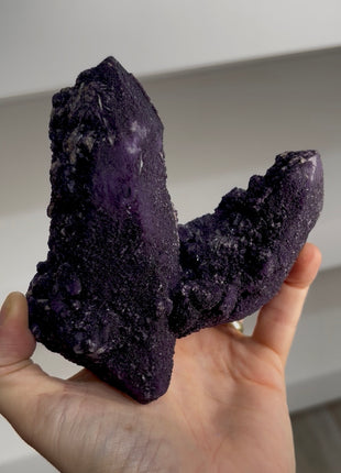 Purple Fluorite Coated Quartz
