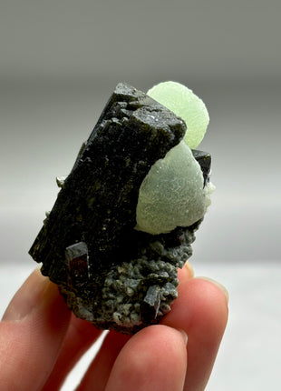 New ! Green Prehnite with Epidote - From Mali