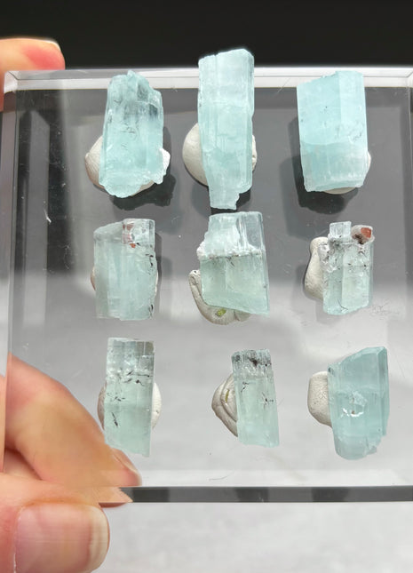 9 Pieces ! Blue Aquamarine Lot