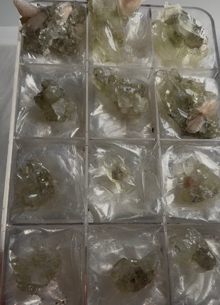 12 Pieces ! High Grade Green Apophyllite Crystals Lot