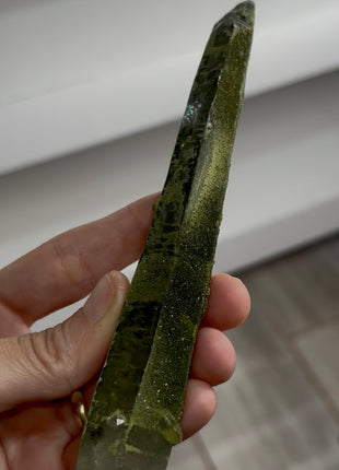 New ! Epidote with DT Quartz from Madagascar PM0286