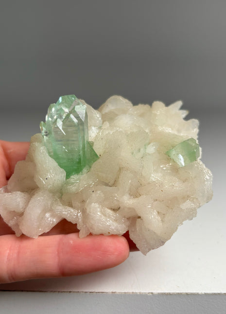 Green Apophyllite with Stilbite