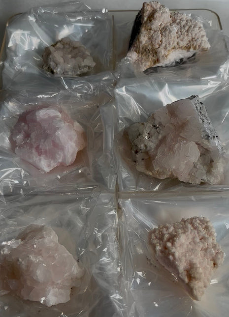 6 Pieces ! Pink Mangonocalcite Lot