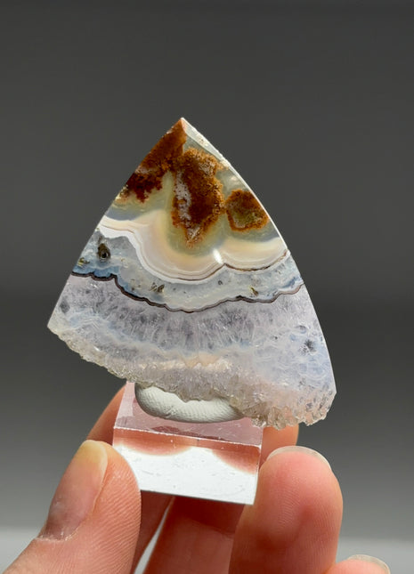 Pink Banded Flower Agate