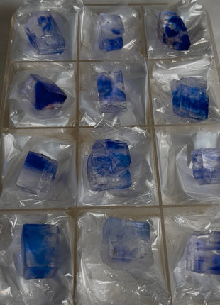 Blue Halite Specimens lot - 12 Pieces !