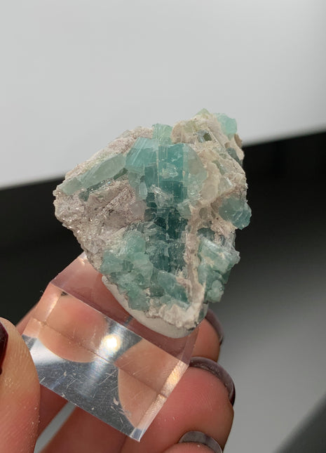 Blue Tourmaline Crystals on Matrix - 85 Carats