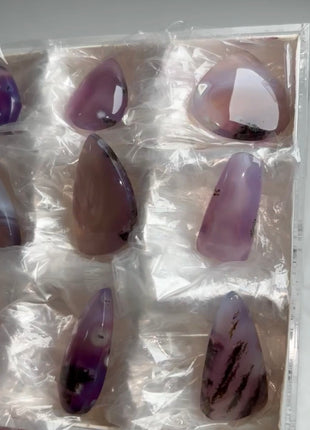 9 Pieces ! Rare Lavender Agate Lot