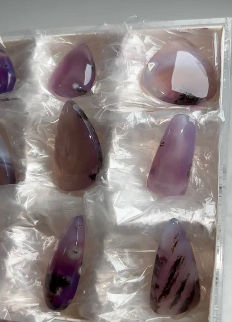 9 Pieces ! Rare Lavender Agate Lot