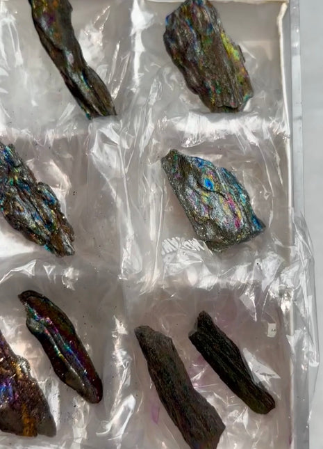 12 Pieces ! Iridescent Rainbow Hematite Lot