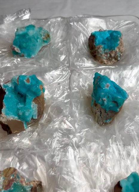 6 Pieces ! Rich Blue Hemimorphite Lot