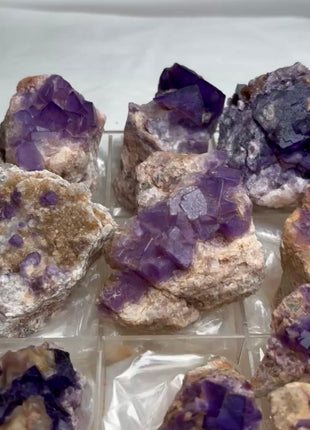 10 Pieces ! Purple Fluorite Specimens from Morocco