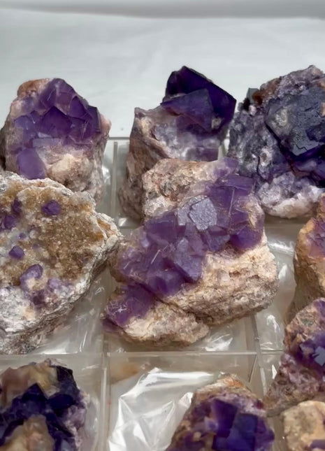 10 Pieces ! Purple Fluorite Specimens from Morocco