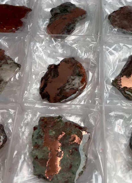 12 Pieces ! Polished Michigan Copper Lot