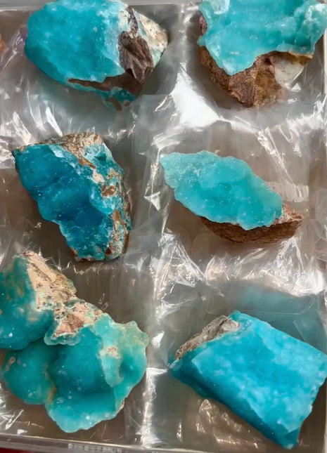 9 Pieces ! Rich Blue Hemimorphite Lot