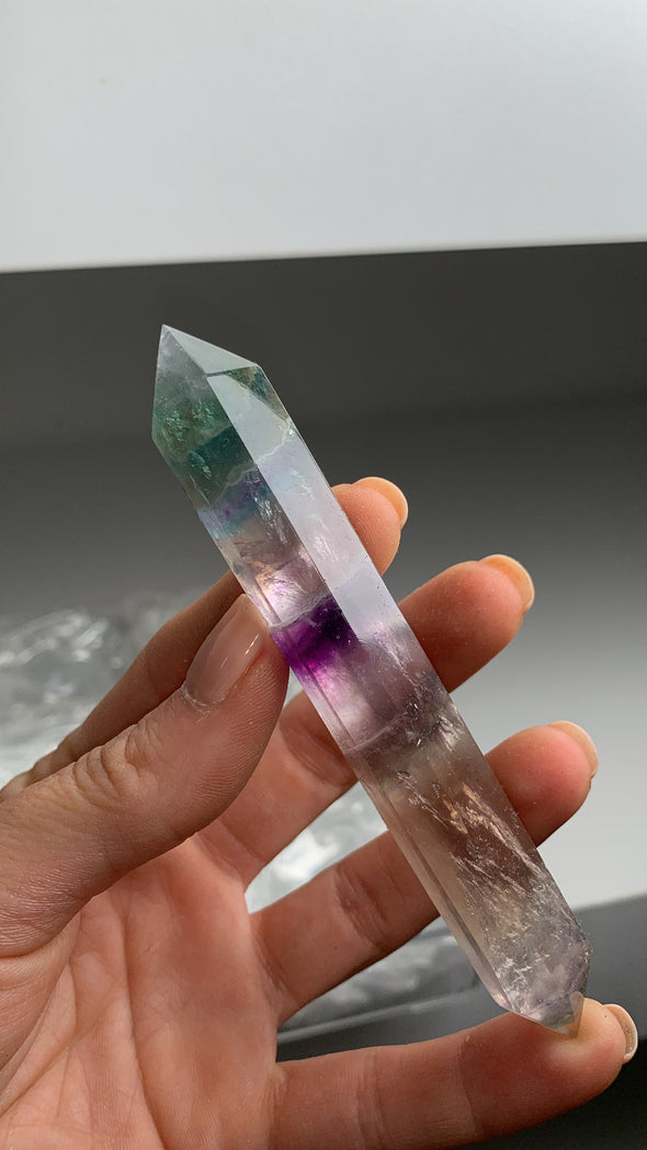 6 Pieces ! High Grade Gemmy Rainbow Fluorite DT Points