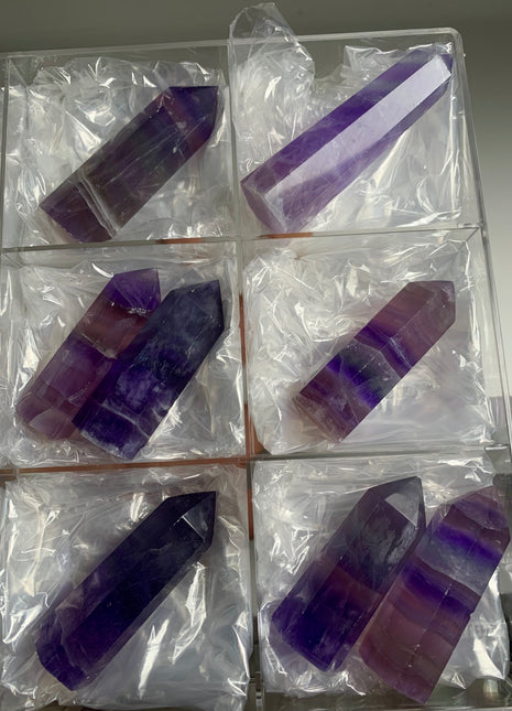 8 Pieces ! Blue Green Purple Fluorite Towers Lot Special Price 💥