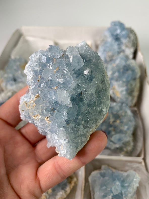 12 Pieces ! Blue Celestite Crystals Lot - From Madagascar