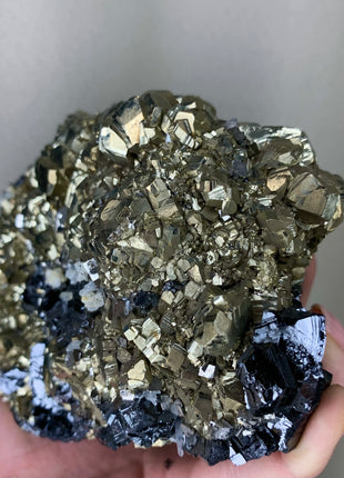 Incredible Pyrite With Lustrous Sphalerite - From Trepca Mine, Kosovo - 2 KGS !!