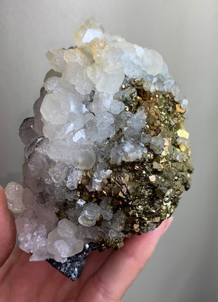 Wow ! Pyrite With UV Reactive Calcite and Galena - From Trepca Mine, Kosovo