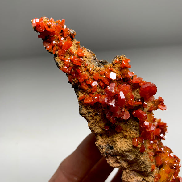 Red Vanadinite Crystals - From Midelt Morocco