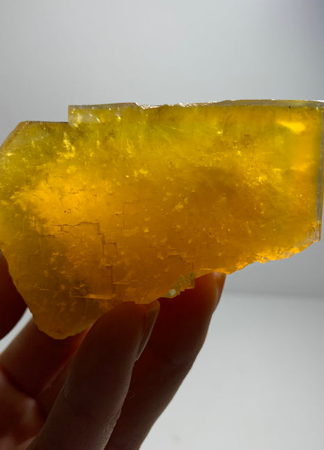 Yellow Fluorite from Valzergues, France