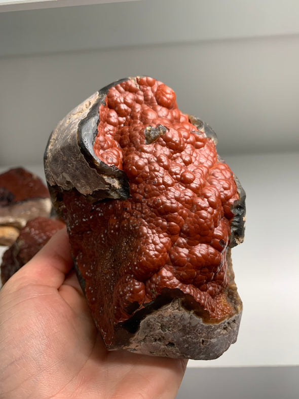 6 Pieces ! Red Crater Agate Geodes Lot - 4.1 KGS !
