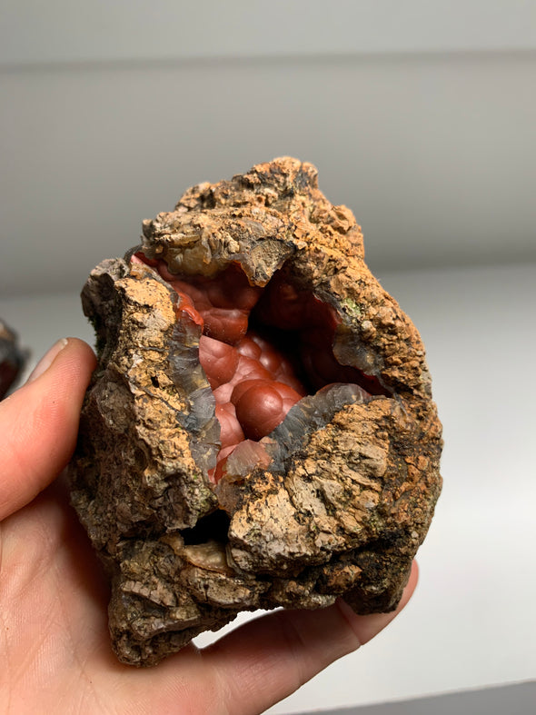 6 Pieces ! Red Crater Agate Geodes Lot - 3.2 KGS !