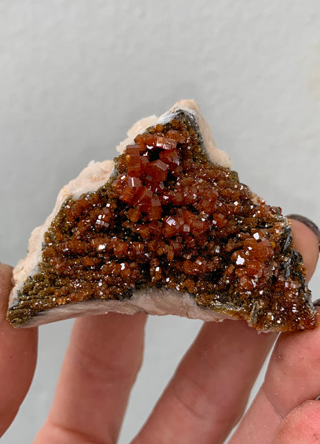 Red Vanadinite with Beautiful Barite - From Midelt, Morocco