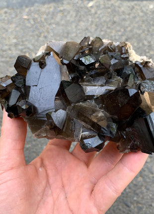 Black Tourmaline With Smoky Quartz - From Erongo, Namibia