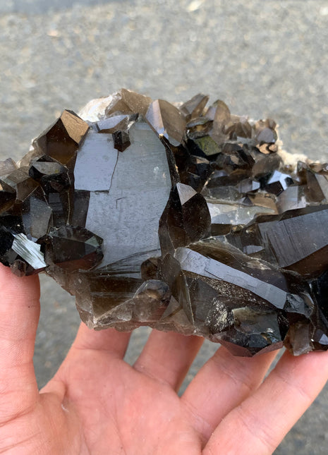 Black Tourmaline With Smoky Quartz - From Erongo, Namibia