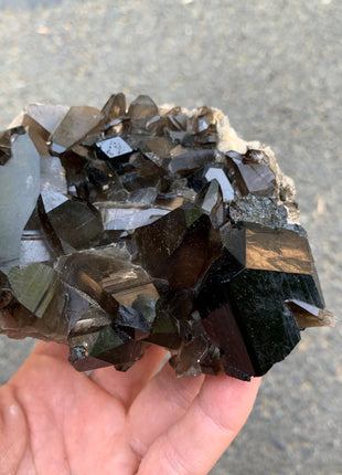 Black Tourmaline With Smoky Quartz - From Erongo, Namibia