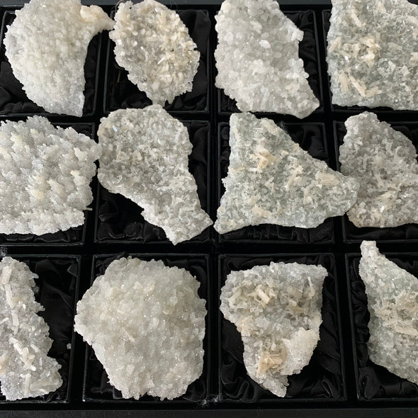 12 Pieces ! Snowflake Apophyllite Crystals Lot