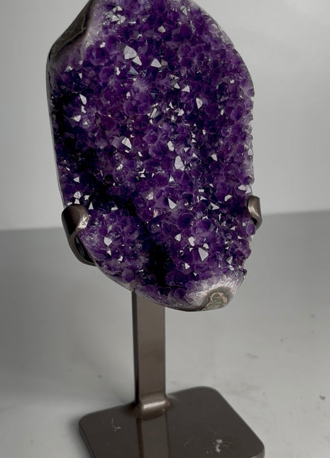 Large Amethyst Geode Custom Metal Stand PM1745