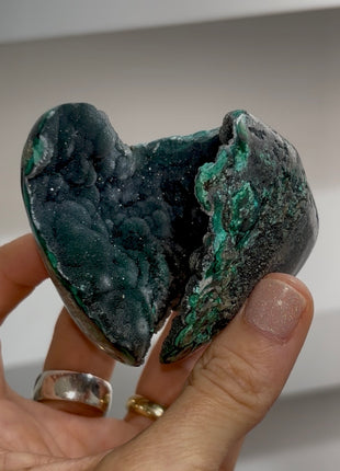 Druzy Green Malachite Geode PM1723
