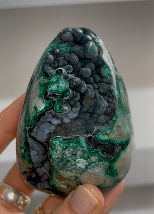 Druzy Green Malachite Geode PM1726
