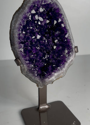 Large Amethyst Geode Custom Metal Stand PM1742