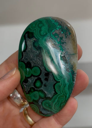 Druzy Green Malachite Geode PM1718
